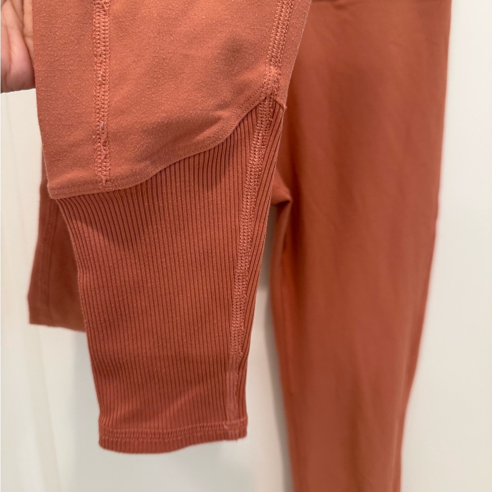 High-Waist Alosoft Lounge Legging in Terracotta - Picture 6 of 11